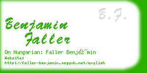 benjamin faller business card